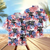 Uni Happy America Flower Pattern Hawaiian Shirt (14 Styles)