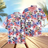 Uni Happy America Flower Pattern Hawaiian Shirt (14 Styles)