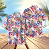 Uni Happy America Flower Pattern Hawaiian Shirt (14 Styles)