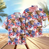 Uni Happy America Flower Pattern Hawaiian Shirt (14 Styles)