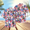 Uni Happy America Flower Pattern Hawaiian Shirt (14 Styles)