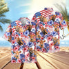 Uni Happy America Flower Pattern Hawaiian Shirt (14 Styles)