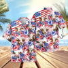 Uni Happy America Flower Pattern Hawaiian Shirt (14 Styles)