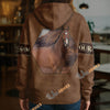 UniJames Personalized Warmblood Horse Leather-Look Hoodie