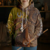 Unijames Personalized Warmblood Horse Wood Grain Meadow Hoodie