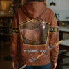 UniJames Personalized Warmblood Horse Faux Leather 3D Hoodie
