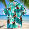 Unijames Warmblood Horse In Tropical Leaves Pattern Hawaiian Shirt