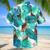 Unijames Warmblood Horse In Tropical Leaves Pattern Hawaiian Shirt