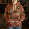 UniJames Personalized Warmblood Horse Faux Leather 3D Hoodie