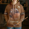 UniJames Personalized Warmblood Horse Leather-Look Hoodie