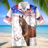 Unijames Warmblood Horse America 250 Years of Freedom Hawaiian Shirt