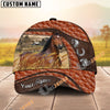 Unijames Personalized Horse Orange Brown Leather Style Cap (9 Breeds)