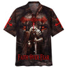 UniJames Warrior Of Christ Lion Cross Faith Over Fear Hawaiian Shirts - Christian Hawaiian Shirt - Hawaiian Shirts For Men