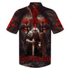 UniJames Warrior Of Christ Lion Cross Faith Over Fear Hawaiian Shirts - Christian Hawaiian Shirt - Hawaiian Shirts For Men