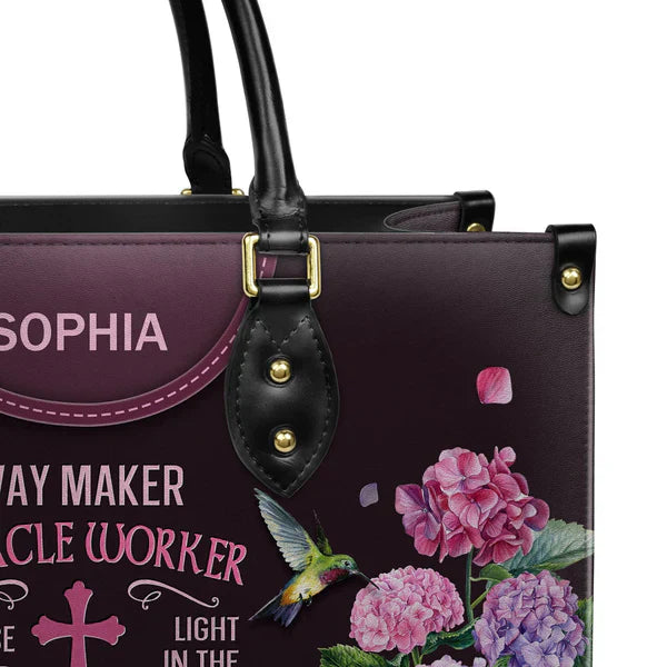 Way Maker Miracle Worker Hummingbird, Handbag Design, Monogram Leather Handbag, Gifts for Women, CABLTB02271223.