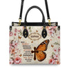 Way Maker Miracle Worker Vintage Butterfly Flower Leather Bags, Personalized Bags, Gifts for Women, Christmas Gift, CABLTB03140823.