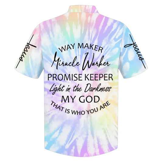 UniJames Way Maker Miracle Worker Promise Keeper Light In The Darkness My God Hawaiian Shirts - Christian Hawaiian Shirt