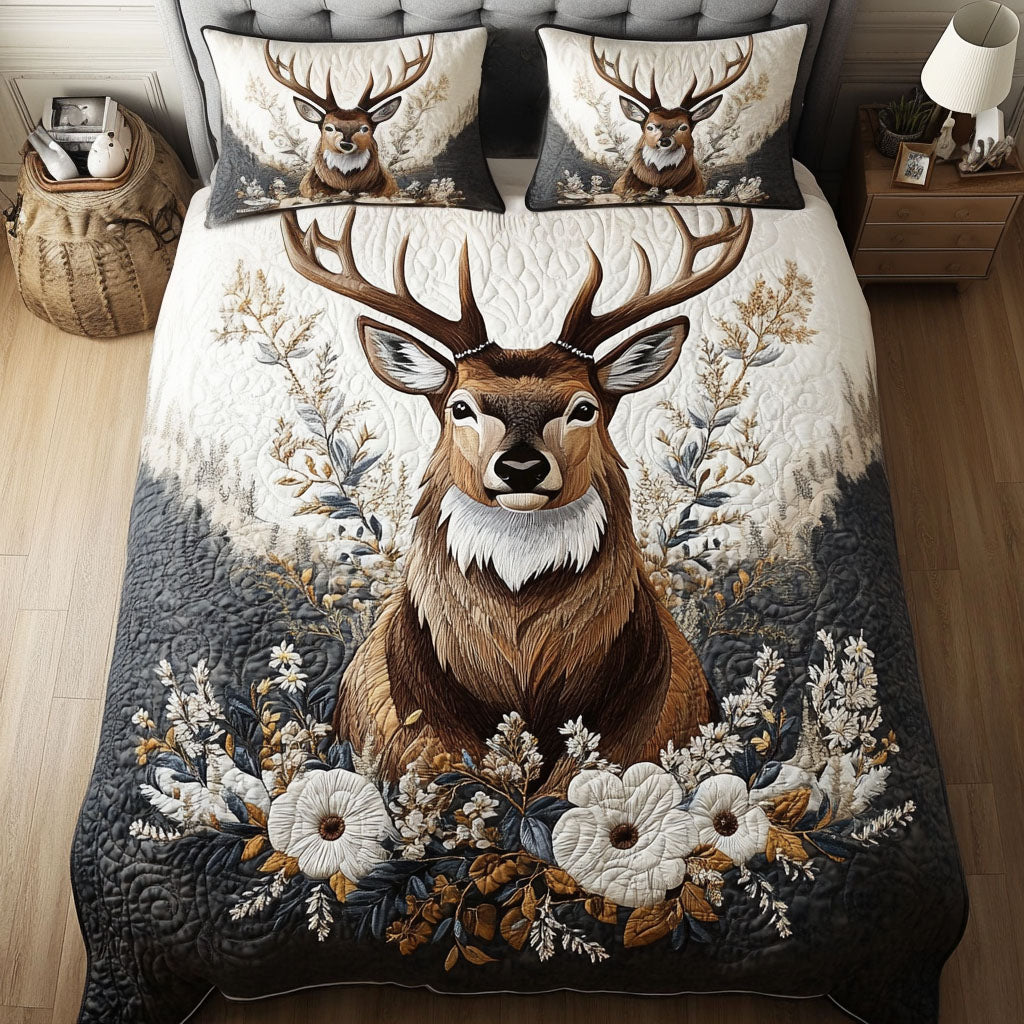 Whispering Forest Haven 3-Piece Quilted Bedding Set NCU0PT3747