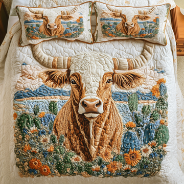 Wild West 3-Piece Quilted Bedding Set NCU0VH5190