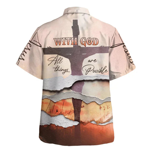 UniJames With God All Things Are Possible Hawaiian Shirts - Christian Hawaiian Shirt - Hawaiian Summer Shirts