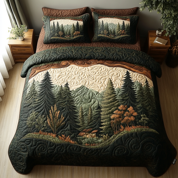 Forest 3-Piece Quilted Bedding Set NCU0VT163
