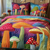 Mushroom Meadow 3-Piece Quilted Bedding Set NCU0VT180