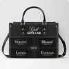Personalized “God Says I Am” Leather Handbag for Christian Women – Custom Name & Color |