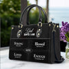 Personalized “God Says I Am” Leather Handbag for Christian Women – Custom Name & Color | 0111725