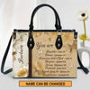You Are Protected Beautiful Strong Loved Leather Bags, Personalized Bags, Gifts for Women, Christmas Gift, CABLTB01300723.
