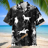 Unijames Black White Tropical Horse Rider Aloha Shirt