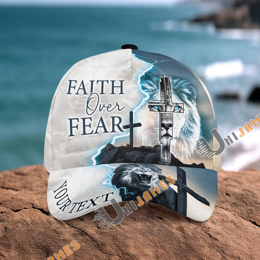 Unijames Faith Over Fear Lion of Judah Christian Cap