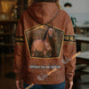 UniJames Personalized American Quarter Horse Faux Leather 3D Hoodie