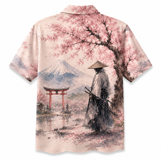 Sakura Ronin at Mount Fuji Hawaiian Shirt