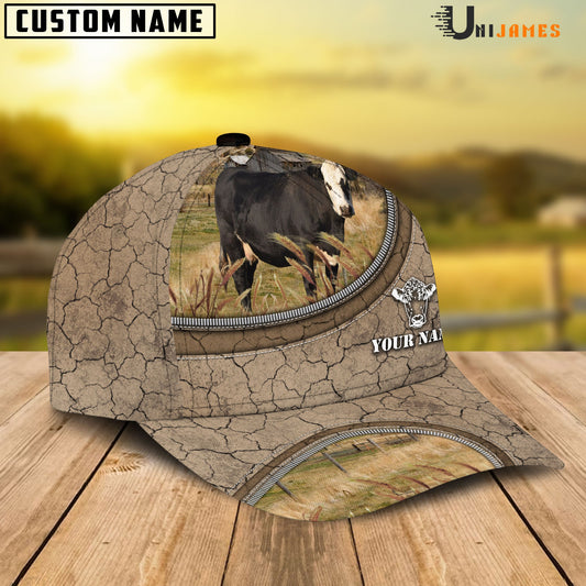 Uni Black Hereford Happiness Farming Life Customized Name Cap