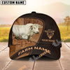 Unijames Leather Pattern Personalized Name & Farm Name Cattle Cap