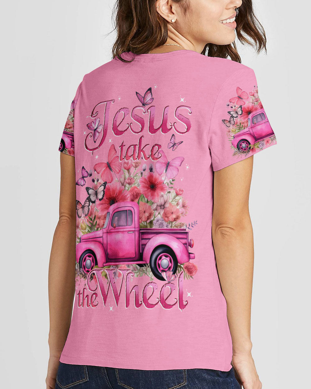 Jesus Take The Wheel Women's All Over Print Shirt - Tytd0401233