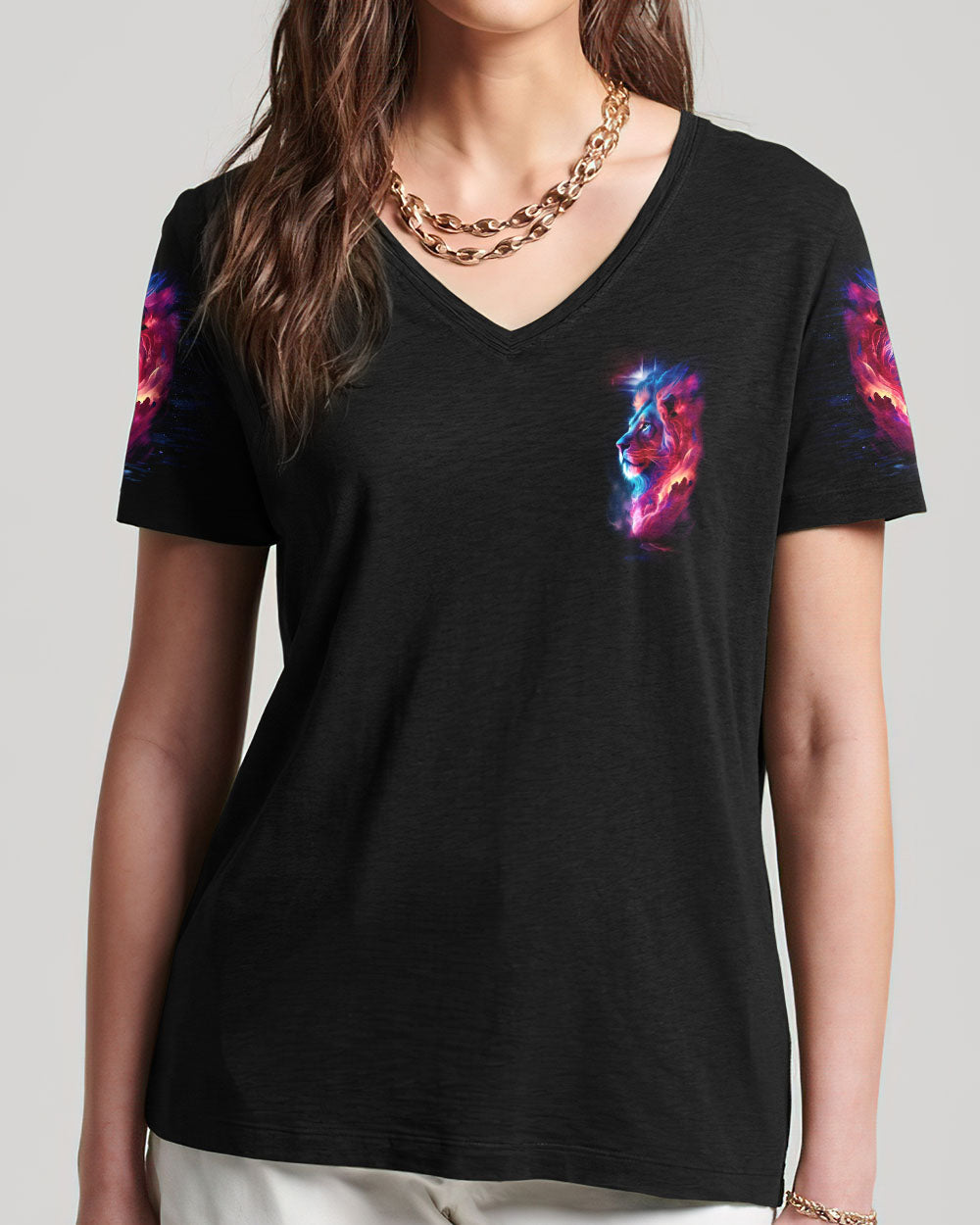 Jesus Dropped The Charges Lion Women's All Over Print Shirt - Tlno2305243
