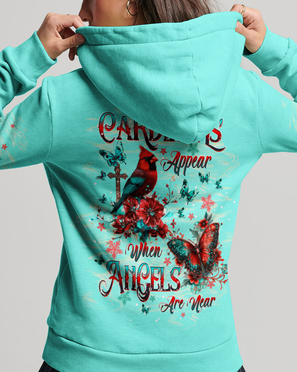 When Cardinals Appear Angels Are Near Women's All Over Print Shirt  - Tltw2110243