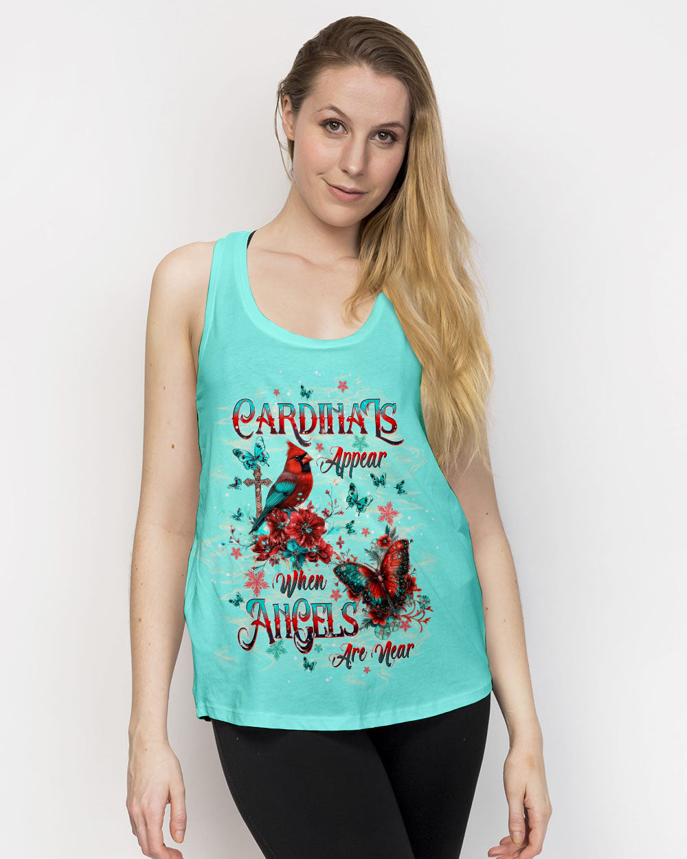 When Cardinals Appear Angels Are Near Women's All Over Print Shirt  - Tltw2110243