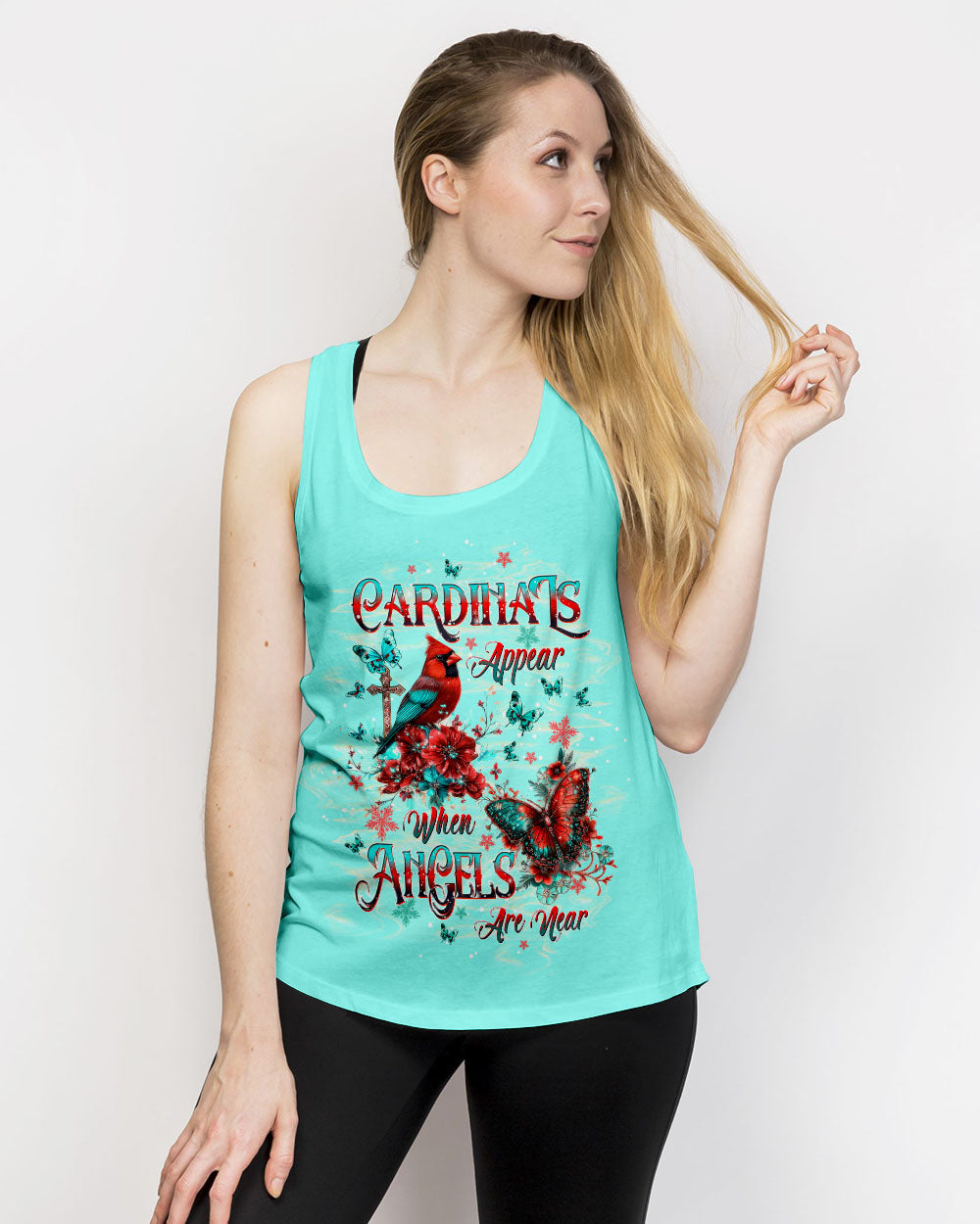 When Cardinals Appear Angels Are Near Women's All Over Print Shirt  - Tltw2110243