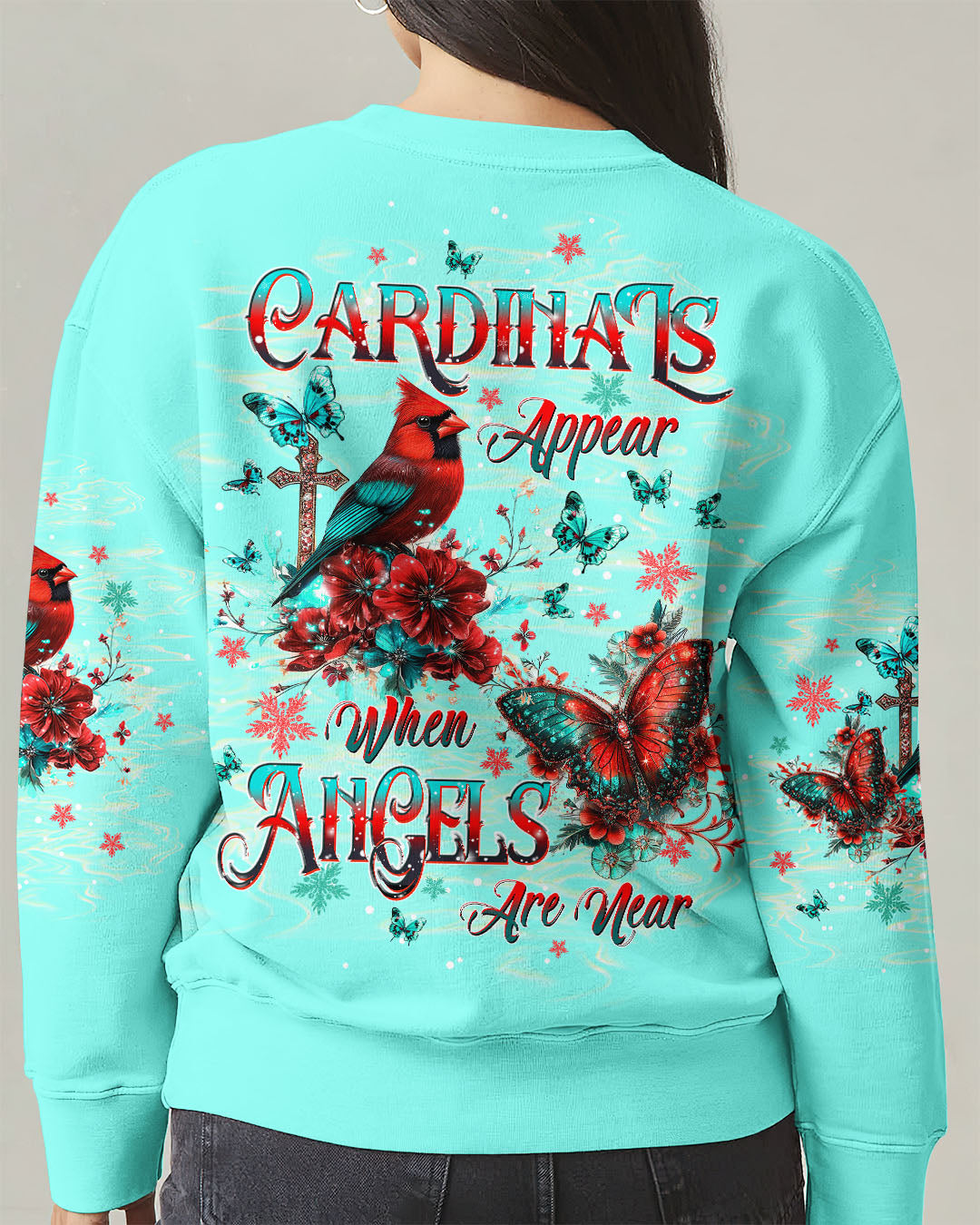 When Cardinals Appear Angels Are Near Women's All Over Print Shirt  - Tltw2110243