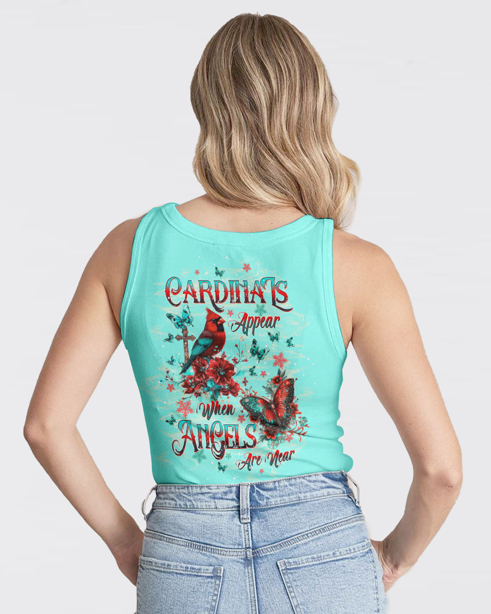 When Cardinals Appear Angels Are Near Women's All Over Print Shirt  - Tltw2110243