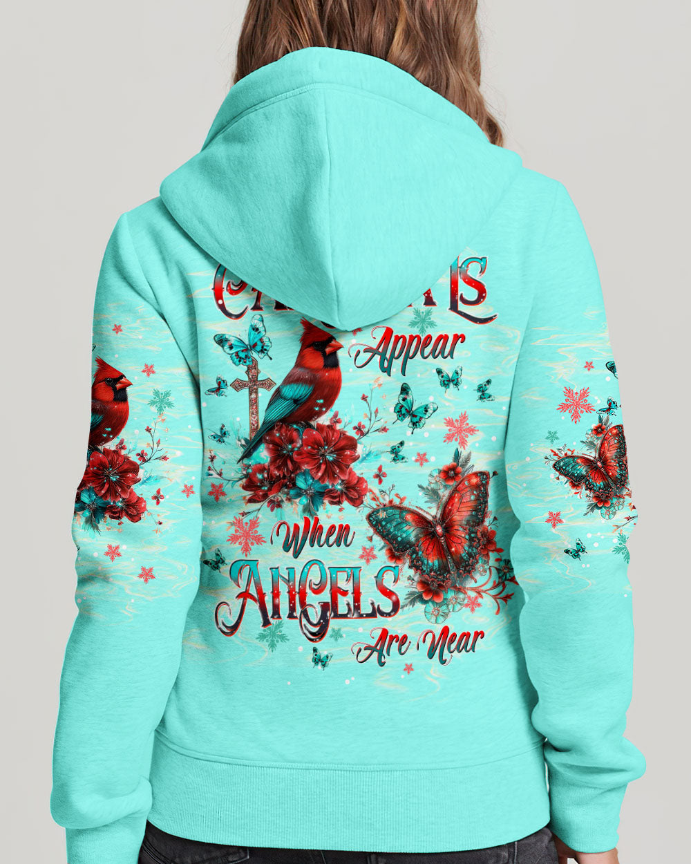 When Cardinals Appear Angels Are Near Women's All Over Print Shirt  - Tltw2110243