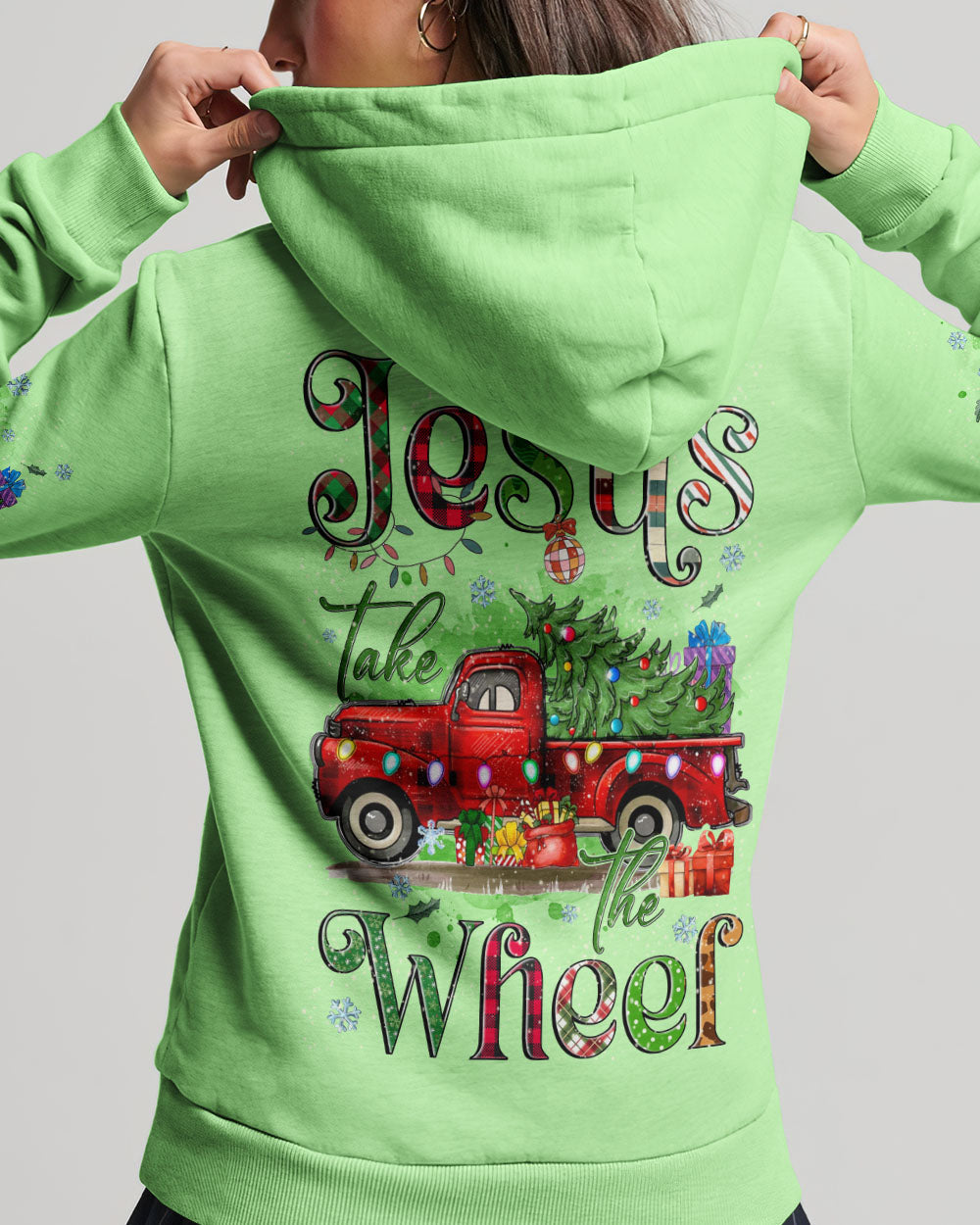 Jesus Take The Wheel Christmas Women's All Over Print Shirt - Tyqy2310244