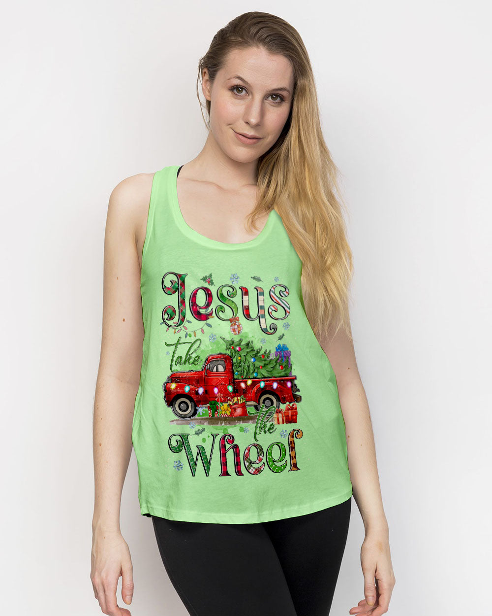 Jesus Take The Wheel Christmas Women's All Over Print Shirt - Tyqy2310244