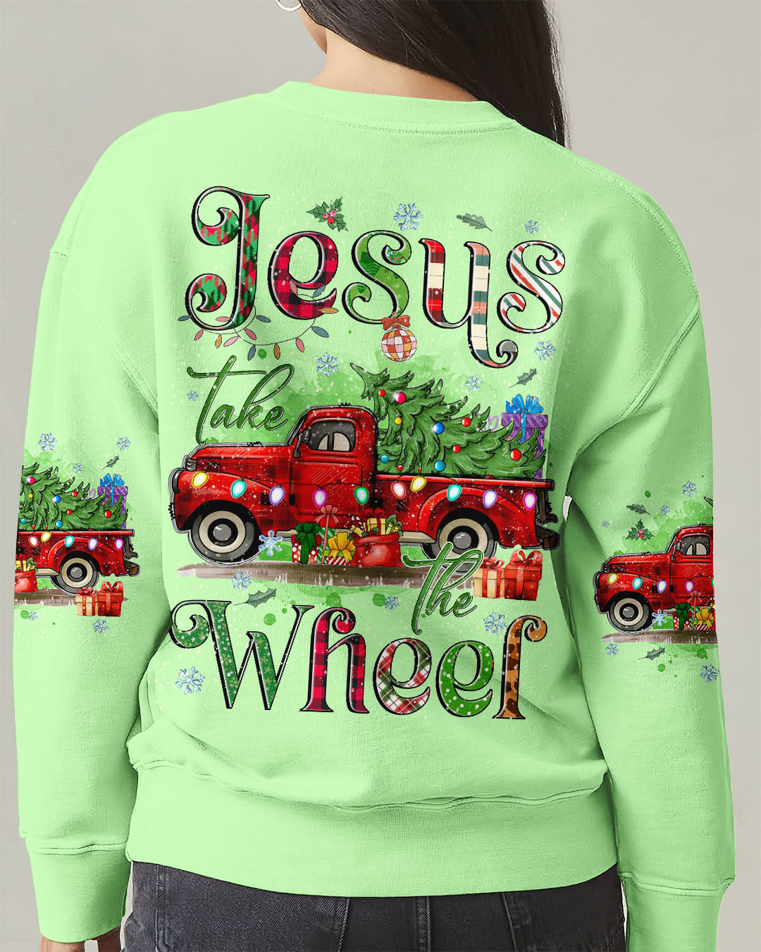 Jesus Take The Wheel Christmas Women's All Over Print Shirt - Tyqy2310244