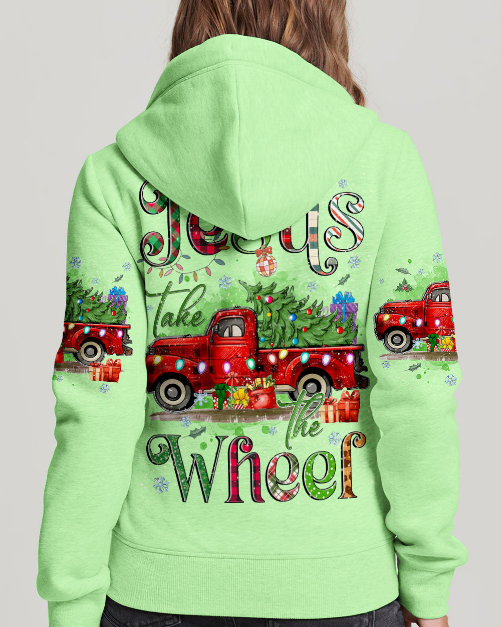 Jesus Take The Wheel Christmas Women's All Over Print Shirt - Tyqy2310244