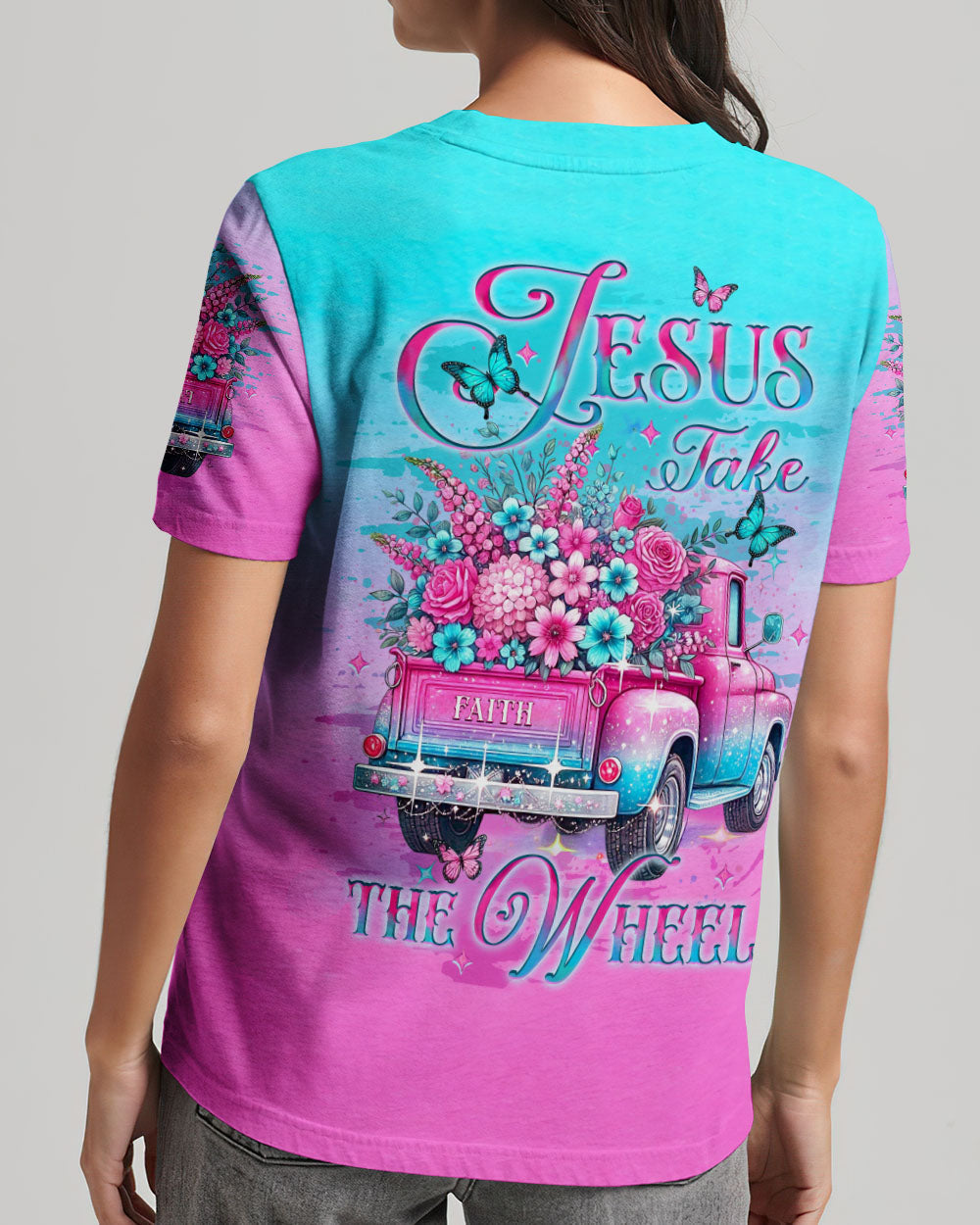 Jesus Take The Wheel Women's All Over Print Shirt - Yhlt0201252