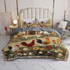 Uni All Season Quilt 3-Piece Set Peace Love Chickens
