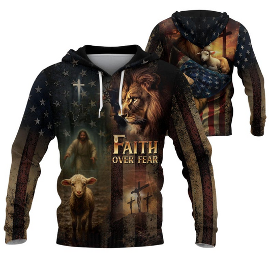 Unijames Faith Over Fear 3D Hoodie